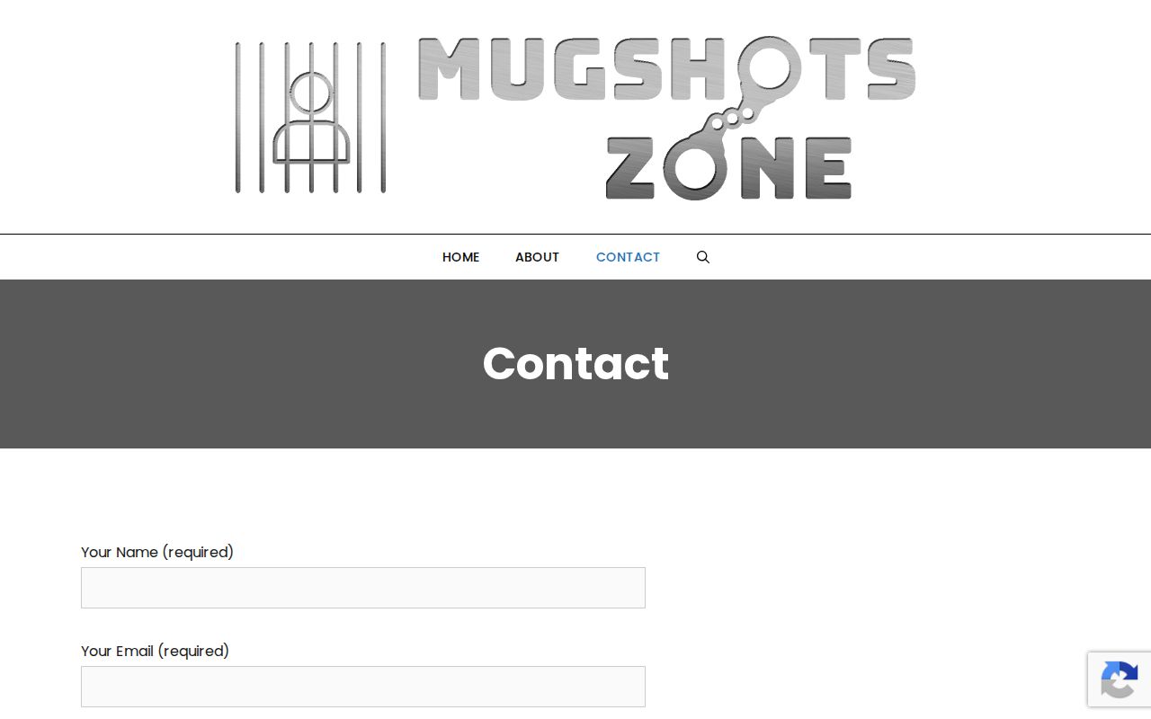 Mugshots.zone general contact and correction interface